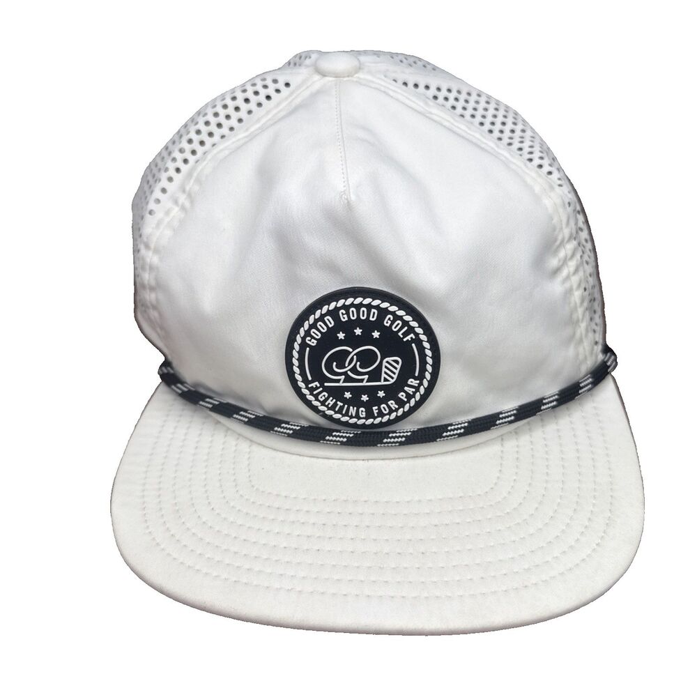 Good Good Golf Snapback Hat Fight For Par Mesh Rope Adjustable Breathable